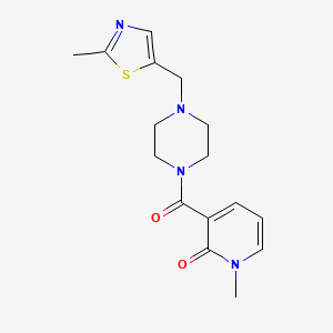 1-Methyl-3-[4-[(2-methyl-1,3-thiazol-5-yl)methyl]piperazine-1-carbonyl]pyridin-2-one