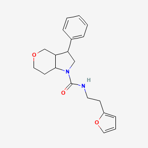 molecular formula C20H24N2O3 B6965762 N-[2-(furan-2-yl)ethyl]-3-phenyl-3,3a,4,6,7,7a-hexahydro-2H-pyrano[4,3-b]pyrrole-1-carboxamide 