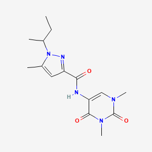 1-butan-2-yl-N-(1,3-dimethyl-2,4-dioxopyrimidin-5-yl)-5-methylpyrazole-3-carboxamide