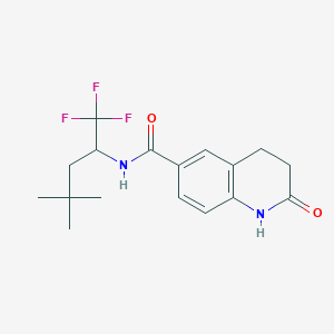 2-oxo-N-(1,1,1-trifluoro-4,4-dimethylpentan-2-yl)-3,4-dihydro-1H-quinoline-6-carboxamide