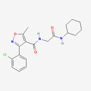 3-(2-chlorophenyl)-N-[2-(cyclohexylamino)-2-oxoethyl]-5-methyl-1,2-oxazole-4-carboxamide