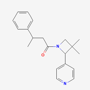 1-(3,3-Dimethyl-2-pyridin-4-ylazetidin-1-yl)-3-phenylbutan-1-one