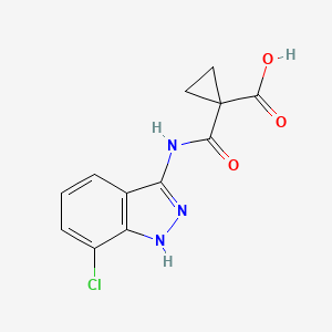 1-[(7-chloro-1H-indazol-3-yl)carbamoyl]cyclopropane-1-carboxylic acid