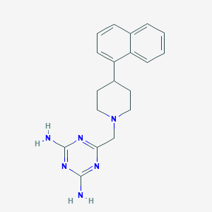 6-[(4-Naphthalen-1-ylpiperidin-1-yl)methyl]-1,3,5-triazine-2,4-diamine