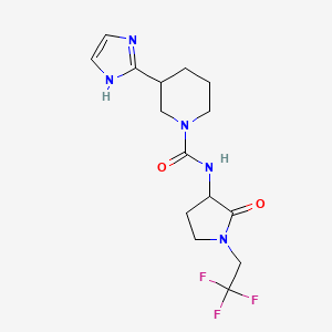 3-(1H-imidazol-2-yl)-N-[2-oxo-1-(2,2,2-trifluoroethyl)pyrrolidin-3-yl]piperidine-1-carboxamide