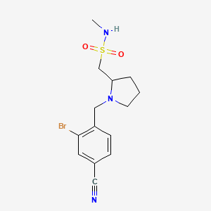 1-[1-[(2-bromo-4-cyanophenyl)methyl]pyrrolidin-2-yl]-N-methylmethanesulfonamide