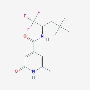 molecular formula C14H19F3N2O2 B6965922 2-methyl-6-oxo-N-(1,1,1-trifluoro-4,4-dimethylpentan-2-yl)-1H-pyridine-4-carboxamide 