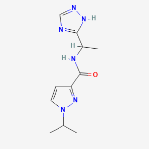 1-propan-2-yl-N-[1-(1H-1,2,4-triazol-5-yl)ethyl]pyrazole-3-carboxamide