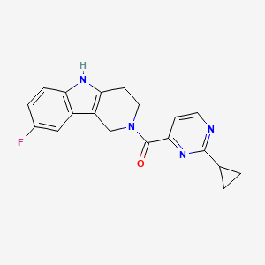 (2-Cyclopropylpyrimidin-4-yl)-(8-fluoro-1,3,4,5-tetrahydropyrido[4,3-b]indol-2-yl)methanone