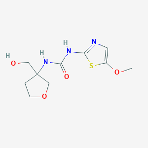 molecular formula C10H15N3O4S B6965997 1-[3-(Hydroxymethyl)oxolan-3-yl]-3-(5-methoxy-1,3-thiazol-2-yl)urea 