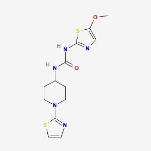 molecular formula C13H17N5O2S2 B6966003 1-(5-Methoxy-1,3-thiazol-2-yl)-3-[1-(1,3-thiazol-2-yl)piperidin-4-yl]urea 