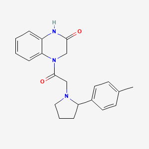 4-[2-[2-(4-Methylphenyl)pyrrolidin-1-yl]acetyl]-1,3-dihydroquinoxalin-2-one