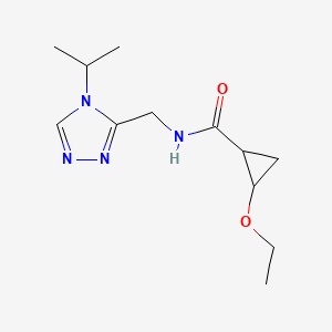 2-ethoxy-N-[(4-propan-2-yl-1,2,4-triazol-3-yl)methyl]cyclopropane-1-carboxamide