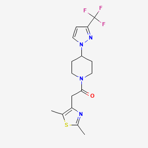 2-(2,5-Dimethyl-1,3-thiazol-4-yl)-1-[4-[3-(trifluoromethyl)pyrazol-1-yl]piperidin-1-yl]ethanone