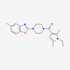 (1-Ethyl-2,5-dimethylpyrrol-3-yl)-[4-(5-methyl-1,3-benzoxazol-2-yl)piperazin-1-yl]methanone