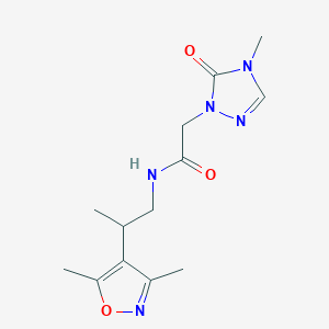 N-[2-(3,5-dimethyl-1,2-oxazol-4-yl)propyl]-2-(4-methyl-5-oxo-1,2,4-triazol-1-yl)acetamide