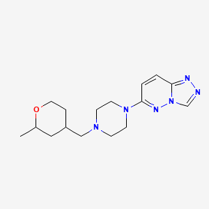 6-[4-[(2-Methyloxan-4-yl)methyl]piperazin-1-yl]-[1,2,4]triazolo[4,3-b]pyridazine