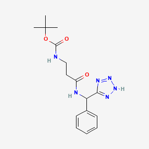 tert-butyl N-[3-oxo-3-[[phenyl(2H-tetrazol-5-yl)methyl]amino]propyl]carbamate