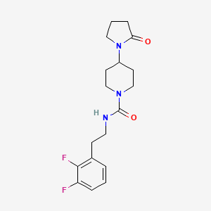 molecular formula C18H23F2N3O2 B6966192 N-[2-(2,3-difluorophenyl)ethyl]-4-(2-oxopyrrolidin-1-yl)piperidine-1-carboxamide 