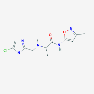 2-[(5-chloro-1-methylimidazol-2-yl)methyl-methylamino]-N-(3-methyl-1,2-oxazol-5-yl)propanamide