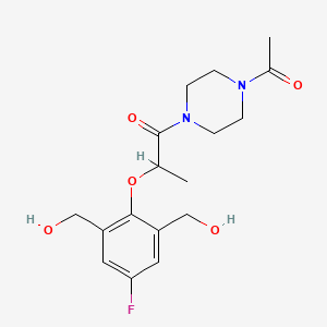 1-(4-Acetylpiperazin-1-yl)-2-[4-fluoro-2,6-bis(hydroxymethyl)phenoxy]propan-1-one