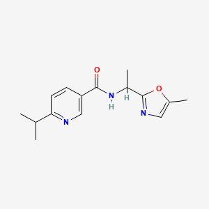 N-[1-(5-methyl-1,3-oxazol-2-yl)ethyl]-6-propan-2-ylpyridine-3-carboxamide