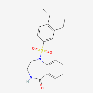 molecular formula C19H22N2O3S B6966267 1-(3,4-diethylphenyl)sulfonyl-3,4-dihydro-2H-1,4-benzodiazepin-5-one 