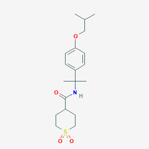 N-[2-[4-(2-methylpropoxy)phenyl]propan-2-yl]-1,1-dioxothiane-4-carboxamide