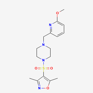 4-[4-[(6-Methoxypyridin-2-yl)methyl]piperazin-1-yl]sulfonyl-3,5-dimethyl-1,2-oxazole