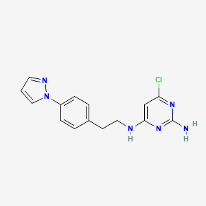 6-chloro-4-N-[2-(4-pyrazol-1-ylphenyl)ethyl]pyrimidine-2,4-diamine