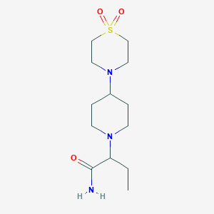 2-[4-(1,1-Dioxo-1,4-thiazinan-4-yl)piperidin-1-yl]butanamide