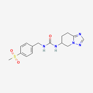 1-[(4-Methylsulfonylphenyl)methyl]-3-(5,6,7,8-tetrahydro-[1,2,4]triazolo[1,5-a]pyridin-6-yl)urea