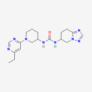 1-[1-(6-Ethylpyrimidin-4-yl)piperidin-3-yl]-3-(5,6,7,8-tetrahydro-[1,2,4]triazolo[1,5-a]pyridin-6-yl)urea