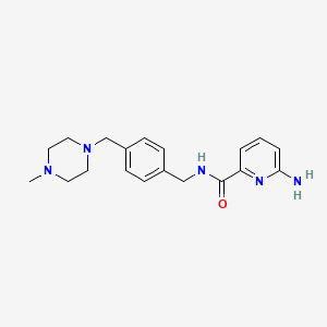 6-amino-N-[[4-[(4-methylpiperazin-1-yl)methyl]phenyl]methyl]pyridine-2-carboxamide