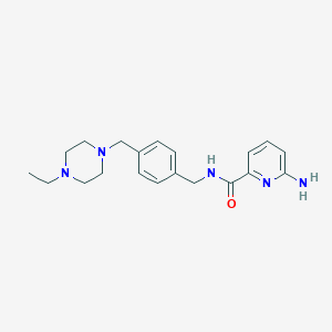 6-amino-N-[[4-[(4-ethylpiperazin-1-yl)methyl]phenyl]methyl]pyridine-2-carboxamide