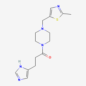 3-(1H-imidazol-5-yl)-1-[4-[(2-methyl-1,3-thiazol-5-yl)methyl]piperazin-1-yl]propan-1-one