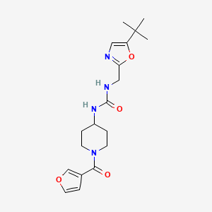 1-[(5-Tert-butyl-1,3-oxazol-2-yl)methyl]-3-[1-(furan-3-carbonyl)piperidin-4-yl]urea