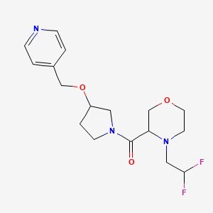 [4-(2,2-Difluoroethyl)morpholin-3-yl]-[3-(pyridin-4-ylmethoxy)pyrrolidin-1-yl]methanone