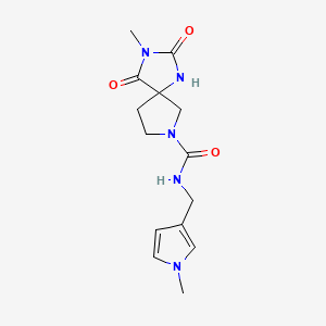 3-methyl-N-[(1-methylpyrrol-3-yl)methyl]-2,4-dioxo-1,3,7-triazaspiro[4.4]nonane-7-carboxamide