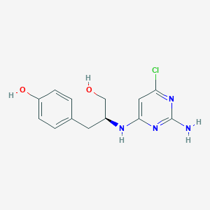 4-[(2S)-2-[(2-amino-6-chloropyrimidin-4-yl)amino]-3-hydroxypropyl]phenol