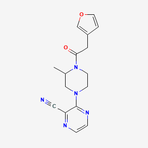 3-[4-[2-(Furan-3-yl)acetyl]-3-methylpiperazin-1-yl]pyrazine-2-carbonitrile