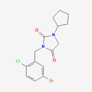 3-[(5-Bromo-2-chlorophenyl)methyl]-1-cyclopentylimidazolidine-2,4-dione