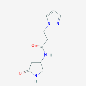 molecular formula C10H14N4O2 B6966471 N-(5-oxopyrrolidin-3-yl)-3-pyrazol-1-ylpropanamide 