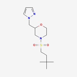 4-(3,3-Dimethylbutylsulfonyl)-2-(pyrazol-1-ylmethyl)morpholine