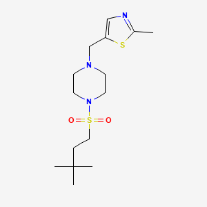 5-[[4-(3,3-Dimethylbutylsulfonyl)piperazin-1-yl]methyl]-2-methyl-1,3-thiazole