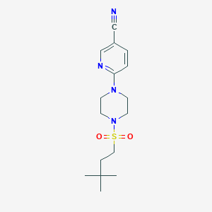 6-[4-(3,3-Dimethylbutylsulfonyl)piperazin-1-yl]pyridine-3-carbonitrile