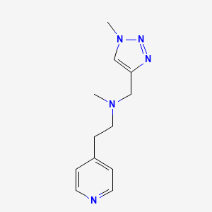 molecular formula C12H17N5 B6966513 N-methyl-N-[(1-methyltriazol-4-yl)methyl]-2-pyridin-4-ylethanamine 