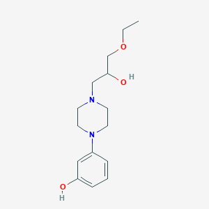 molecular formula C15H24N2O3 B6966517 3-[4-(3-Ethoxy-2-hydroxypropyl)piperazin-1-yl]phenol 