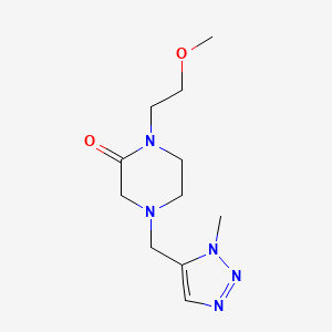 1-(2-Methoxyethyl)-4-[(3-methyltriazol-4-yl)methyl]piperazin-2-one