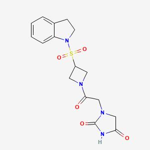 1-[2-[3-(2,3-Dihydroindol-1-ylsulfonyl)azetidin-1-yl]-2-oxoethyl]imidazolidine-2,4-dione